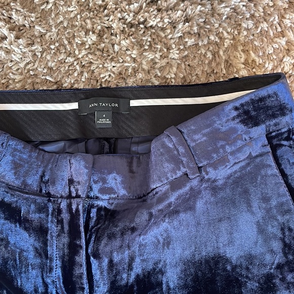 Ann Taylor velour wide leg pants - Picture 2 of 6